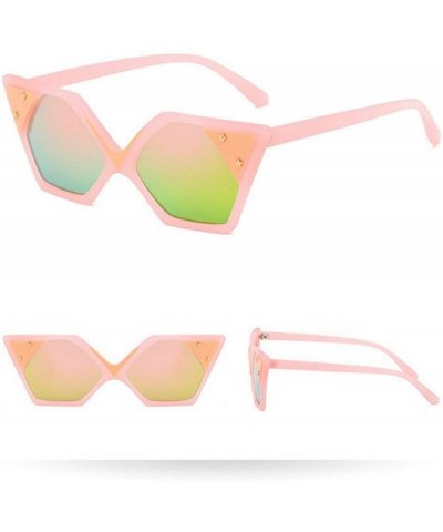 Fashion Sunglasses Designer Vintage Colorful - Pink - CC18LTQADY0 $10.80 Square