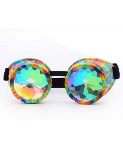 Steampunk Rave Kaleidoscope Goggles Rainbow Colorful Lenses - Multicolor - CH18HLSLXEH $6.26 Goggle