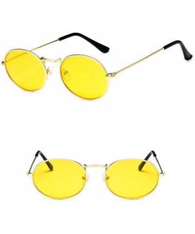 Retro oval sunglasses women brand designer small black vintage retro sun glasses - 5 - CX18GI8X673 $7.25 Oval