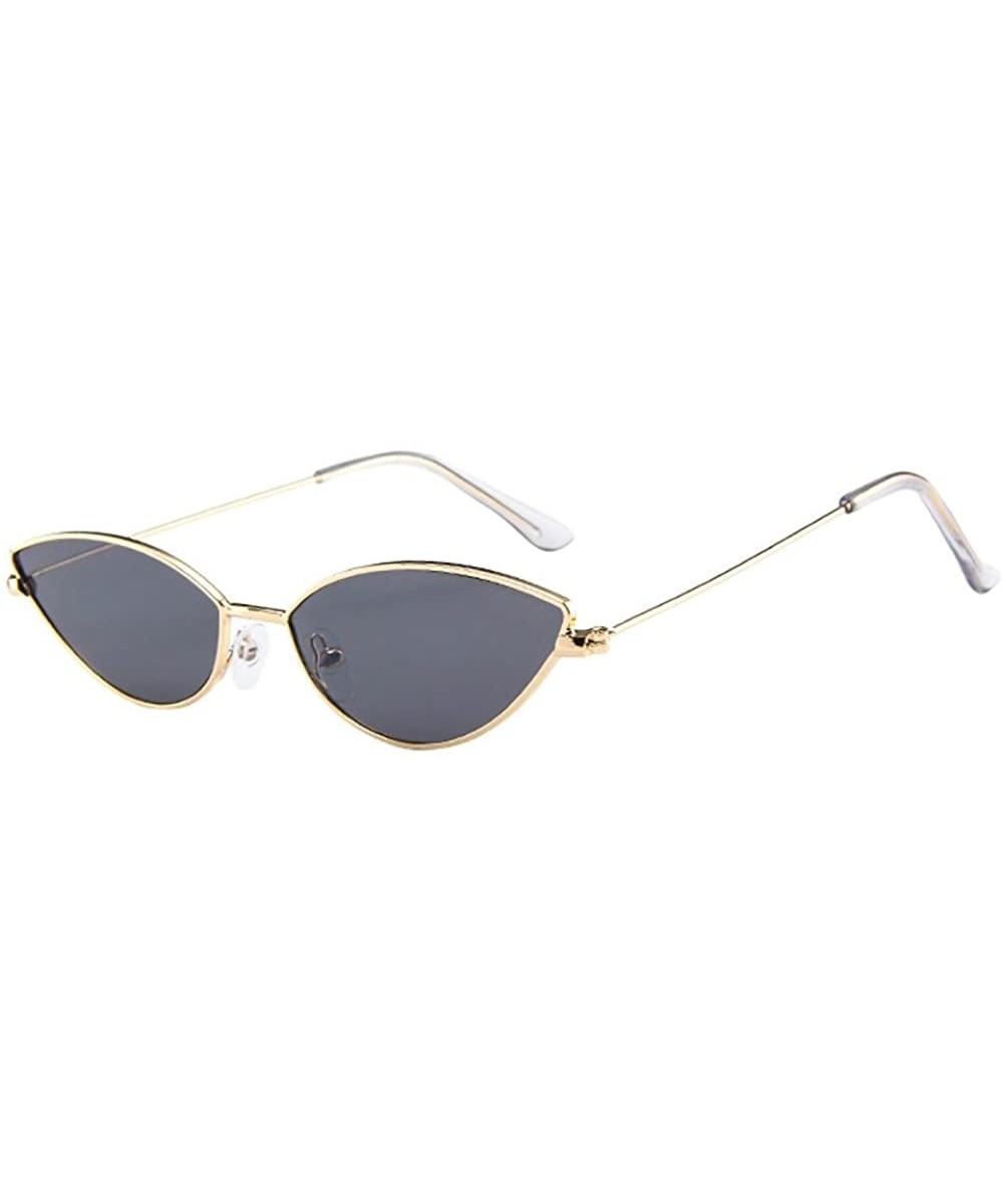Sunglasses for Men Women Vintage Sunglasses Cat Eye Sunglasses Retro Glasses Eyewear Metal Sunglasses Hippie - B - C518QMYWSX...