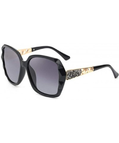 Oversized Polarized Sunglasses for Women-Classic Stylish Diamond Design Big Shades UV Protection (Black) - CS198RMNDAC $7.11 ...