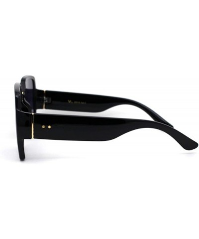 Womens Oversize Rectangular Butterfly Chic Designer Sunglasses - Black Smoke - C4193MOKC3D $10.78 Butterfly