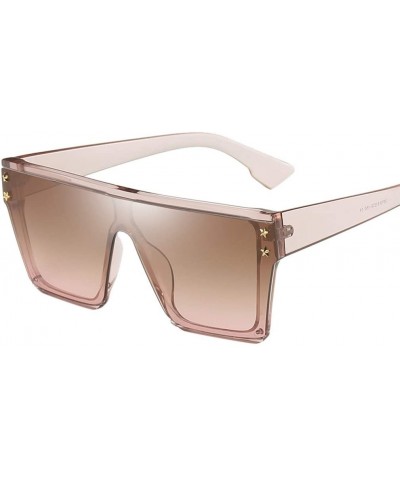 Oversized Square Frame Stylish Sunglasses for Men Women UV Pretection Eyewear Sun Glasses - D - CO18X6I84SC $7.82 Square