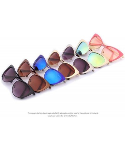 Design Women Half Frame Cat Eye Sunglasses Fashion Vintage Alloy C01 Pink - C03 Silver - C118XE03HH3 $9.99 Cat Eye