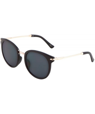 Oversized Butterfly Sunglasses Gold Rim Metal Bridge Unisex Fashion Eyewear - 54mm-black - CG182H4QZC3 $5.00 Square