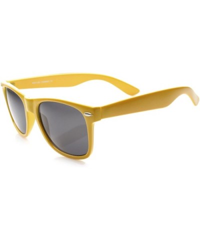 Classic Eyewear 80's Retro Large Horn Rimmed Style Sunglasses (Yellow) - CK11X7EV2H3 $8.54 Wayfarer