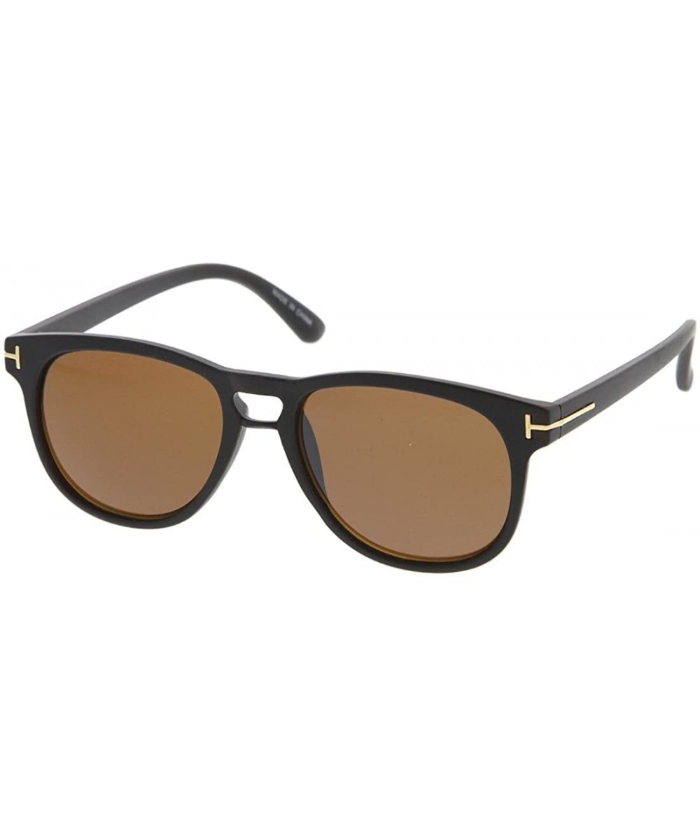 Retro Fashion Horn Rimmed Women Sunglasses Model 53 - Brown - C0182KM0AKR $8.34 Wayfarer