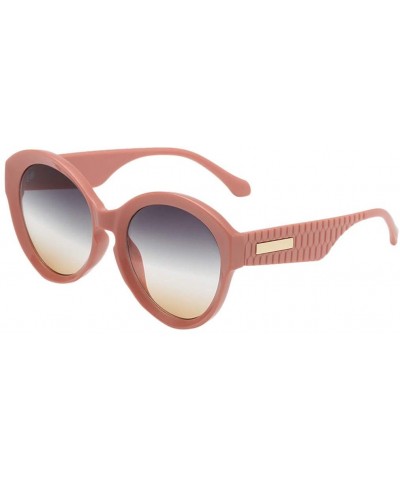 Round Frame Cat Eyes Fashion Sunglasses for Women UV Pretection Sports Eyewear Sun Glasses - E - C418X5DRS62 $5.57 Round