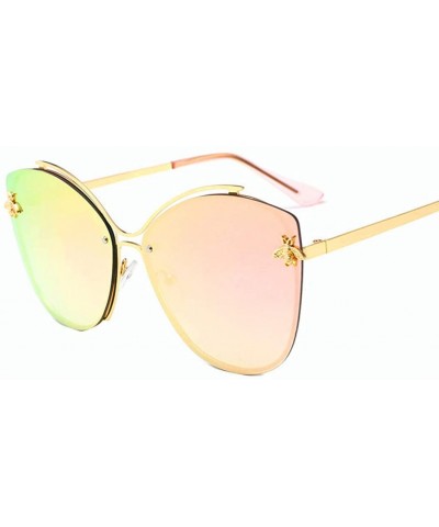 Frameless Sunglasses for Women Men Occident Sunglasses Wild Cute Bee Sun Glasses - 4 - CQ18TZIHR93 $16.19 Aviator