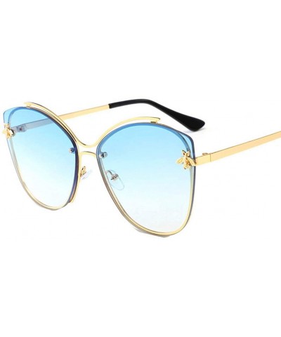 Frameless Sunglasses for Women Men Occident Sunglasses Wild Cute Bee Sun Glasses - 4 - CQ18TZIHR93 $16.19 Aviator