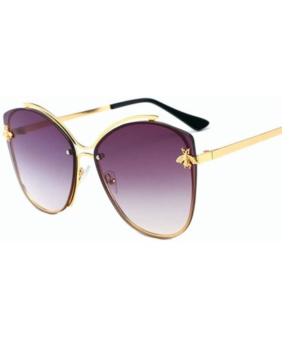 Frameless Sunglasses for Women Men Occident Sunglasses Wild Cute Bee Sun Glasses - 4 - CQ18TZIHR93 $16.19 Aviator