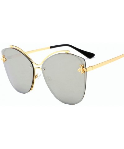 Frameless Sunglasses for Women Men Occident Sunglasses Wild Cute Bee Sun Glasses - 4 - CQ18TZIHR93 $16.19 Aviator