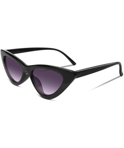 Vintage Cat Eye Sunglasses Women Clout Goggles Triangle Frame B2248 - 4 Blcak-gradient Gray - CX18SO5GR95 $5.61 Cat Eye