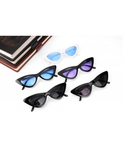 Vintage Cat Eye Sunglasses Women Clout Goggles Triangle Frame B2248 - 4 Blcak-gradient Gray - CX18SO5GR95 $5.61 Cat Eye