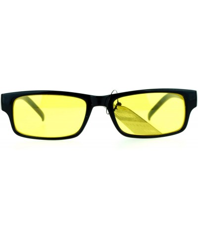 Classic Oceanic Color Lens Narrow Rectangular Plastic Sunglasses - Yellow - C5126IVGAI1 $7.42 Rectangular