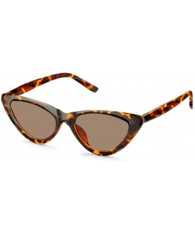 Retro Vintage Cat Eye Sunglasses for women Clout Goggles Composite Frame - A011 Leopard/Brown - CV18T8ZUXD7 $8.64 Goggle