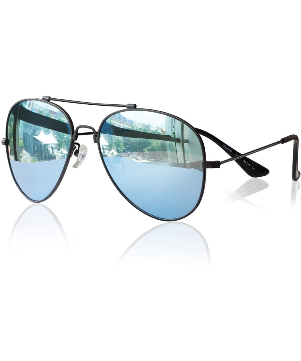 Aviator Polarized Sunglasses for Men Women Mirrored Lens Metal Frame Glasses with Spring Hinges PA600 - CB194EI9EIY $26.28 Av...