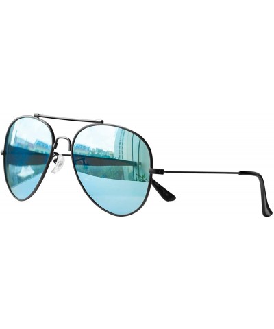 Aviator Polarized Sunglasses for Men Women Mirrored Lens Metal Frame Glasses with Spring Hinges PA600 - CB194EI9EIY $26.28 Av...