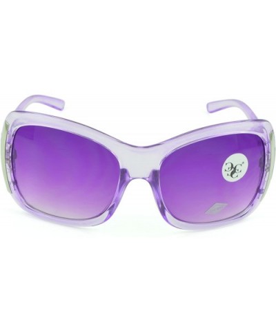 Women's Celebrity Style Sunglasses - Oversized Retro Style - Purple-iv - CI12DFL9EL3 $4.57 Round