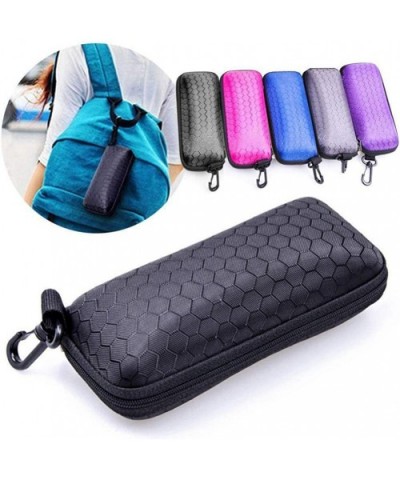 Fashion Newly Protable Rectangle Zipper Sunglasses Hard EyeGlasses Case Protector Box Eyewear Cases Bags - black - CI199SE2O3...