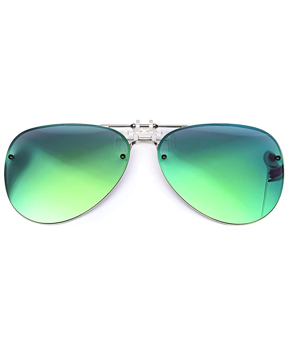 Anti Glare Polarized Clip-on Sunglasses for Unisex Suitable for Outdoor Sport - Green - C118E2KCKGC $10.21 Sport