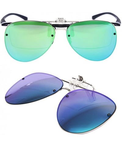 Anti Glare Polarized Clip-on Sunglasses for Unisex Suitable for Outdoor Sport - Green - C118E2KCKGC $10.21 Sport