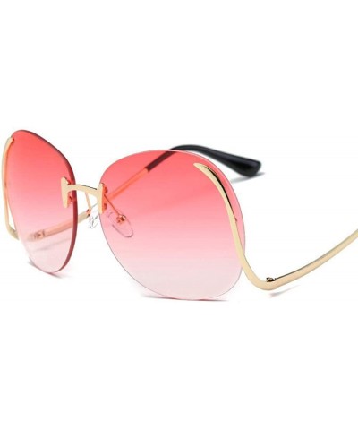 2019 Vintage Rimless Sunglasses Women Brand Designer Metal Female Mirror Sun 1 - 3 - CI18XGEMLHT $9.00 Aviator