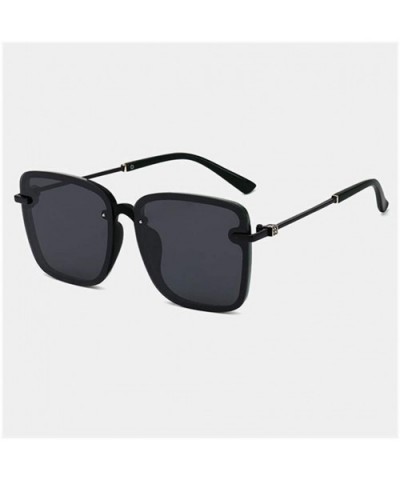 Diamond Decoration Legs Square Polarized Sunglasses for Men Women - C1 Black Gray - CJ1987AEADI $10.30 Square