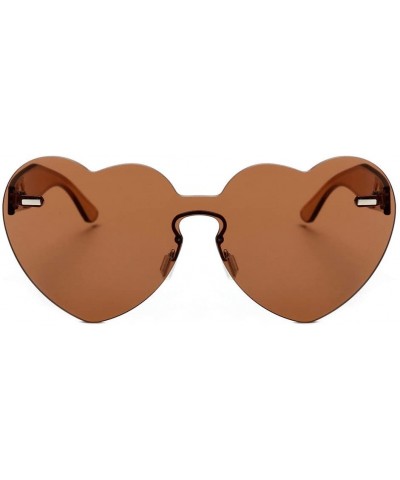 Eyewear Women Fashion Heart-Shaped Shades Sunglasses Integrated UV Candy Colored Glasses(C) - C - CZ195OU77SZ $10.21 Oversized