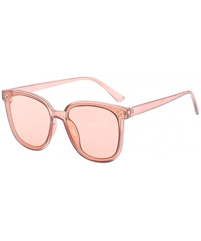Women's Lightweight Oversized Frame Fashion Sunglasses Mirrored Polarized Radiation Protection Sunglasses - Pink - CS18ST2GYD...