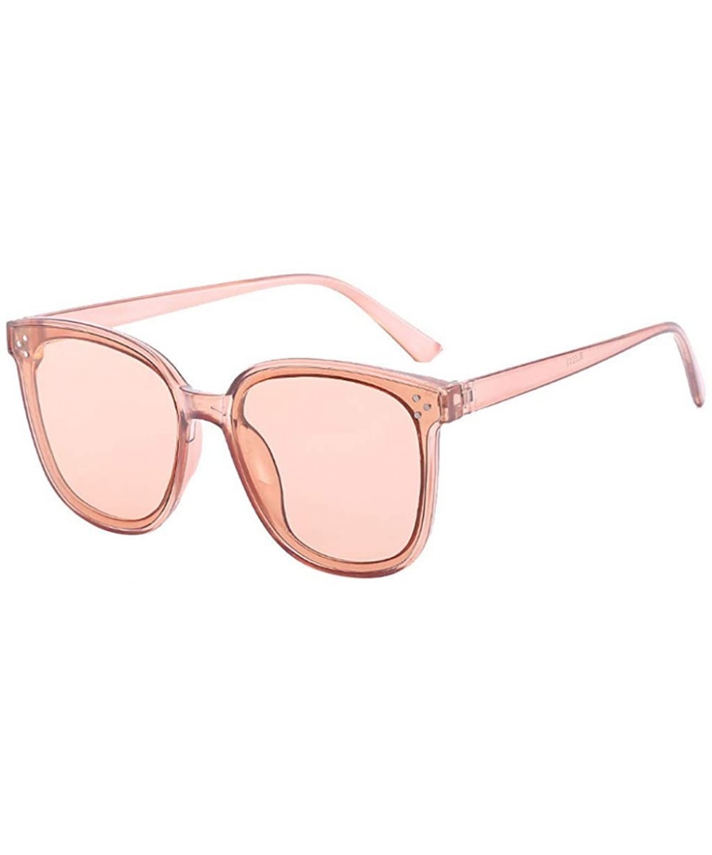 Women's Lightweight Oversized Frame Fashion Sunglasses Mirrored Polarized Radiation Protection Sunglasses - Pink - CS18ST2GYD...