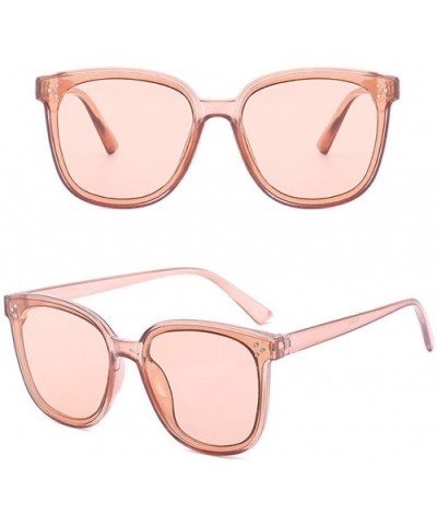 Women's Lightweight Oversized Frame Fashion Sunglasses Mirrored Polarized Radiation Protection Sunglasses - Pink - CS18ST2GYD...