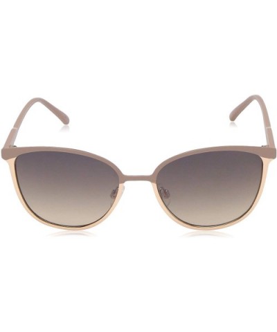 Women's LD244 Rectangular Sunglasses with 100% UV Protection - 55 mm - Gold & Nude - CE180NOCX8Q $29.50 Rectangular