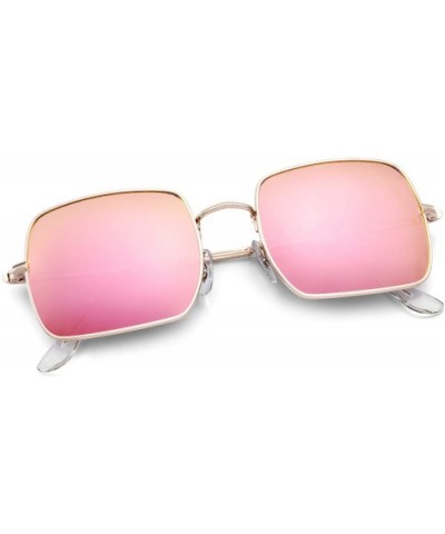 Retro Small Square Polarized Sunglasses for Women 2020 Trendy Style MS51920 - CZ195T6I9M7 $11.07 Square