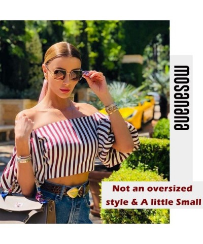 Retro Small Square Polarized Sunglasses for Women 2020 Trendy Style MS51920 - CZ195T6I9M7 $11.07 Square