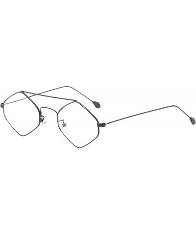 Summer Rimless Tinted Fashion Sunglasses Small Face Candy Color Glasses - Black Frame+clear Lens - CY18Q9S33RT $12.78 Rimless