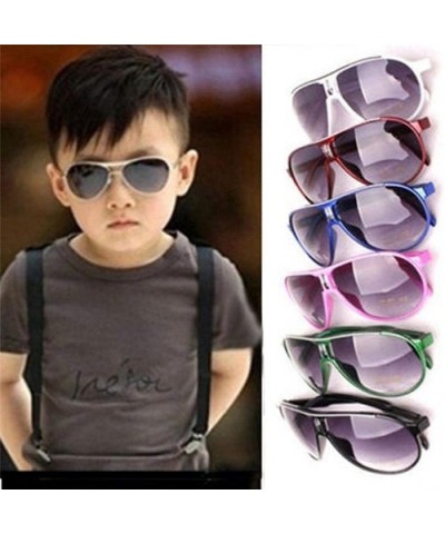 Children Fashion Aviator Shape UV Protection Sunproof Sunglasses Sunglasses - White - CB19030AYS8 $15.70 Aviator