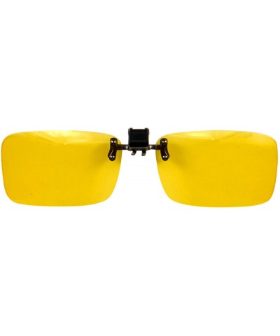 Night Vision Polarized Uv Driving Clip on Flip up Sunglasses for Metal Frame Size L with Case - C011K8Q34XD $18.46 Rectangular