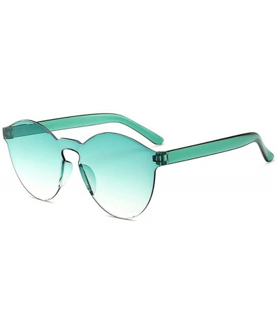 Unisex Fashion Candy Colors Round Outdoor Sunglasses Sunglasses - Green - C3190S50UNL $10.01 Round