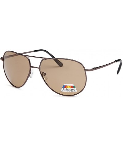 Women's Aviator Polarized Sunglasses - Brown - CX18200GZRG $10.31 Aviator