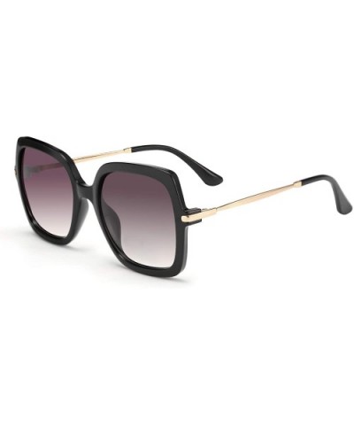 Oversized Sunglasses Women Vintage Square Geometric Brand Designer Shades - 1 - CP1966SEW44 $9.56 Oversized