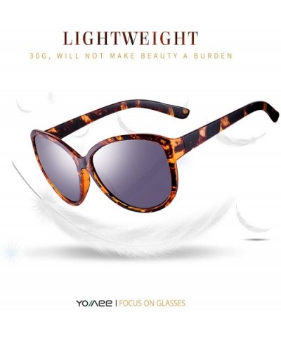 Oversized Classic Black Womens Sunglasses - UV400 Lens - with Zipper Case - Brown - C318RT2N8HZ $7.66 Oval