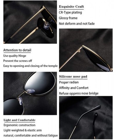 Oversized Cat Eyes Sunglasses for Women Polarized Fashion Vintage Eyewear for Outdoor - 100% UV Protection - CF18SN24OUY $18....