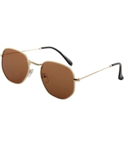 Unisex Sunglasses Retro Classic Vintage Geometric Metal Frame Tinted - CL18ISZC4GY $5.69 Sport