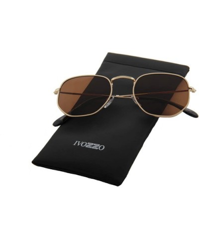 Unisex Sunglasses Retro Classic Vintage Geometric Metal Frame Tinted - CL18ISZC4GY $5.69 Sport