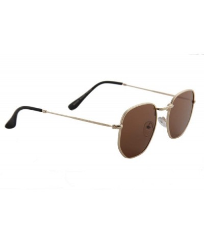 Unisex Sunglasses Retro Classic Vintage Geometric Metal Frame Tinted - CL18ISZC4GY $5.69 Sport