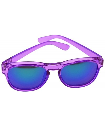 Fashion Colored Square Big Sunglasses with Sunglasses Case - Purple - CF12G09VGU9 $6.21 Oversized