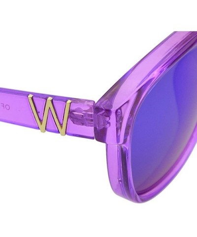 Fashion Colored Square Big Sunglasses with Sunglasses Case - Purple - CF12G09VGU9 $6.21 Oversized