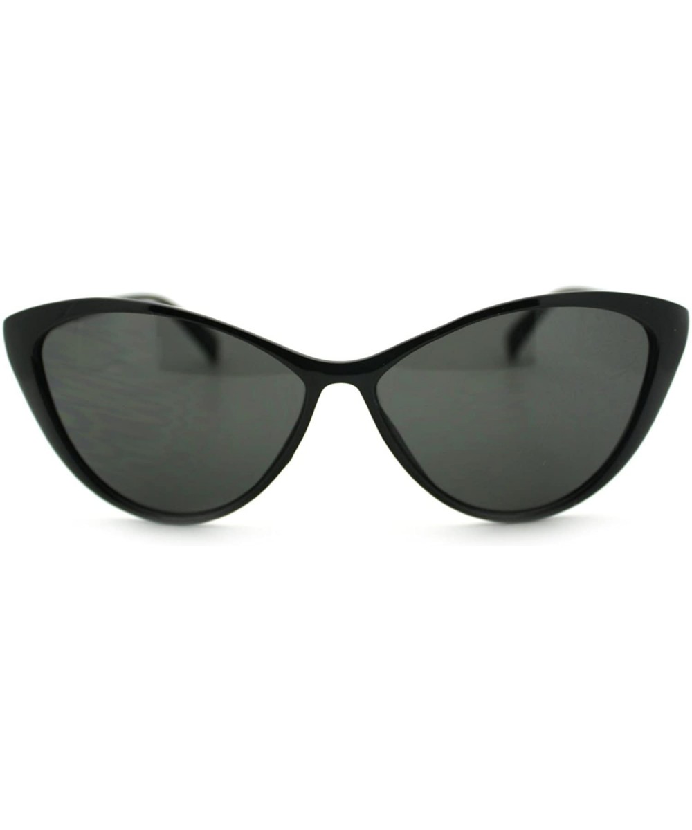 Womens Vogue Chic Thin Plastic Mod Goth Clean Cat Eye Sunglasses - Black - C011PWJFAXR $7.00 Cat Eye