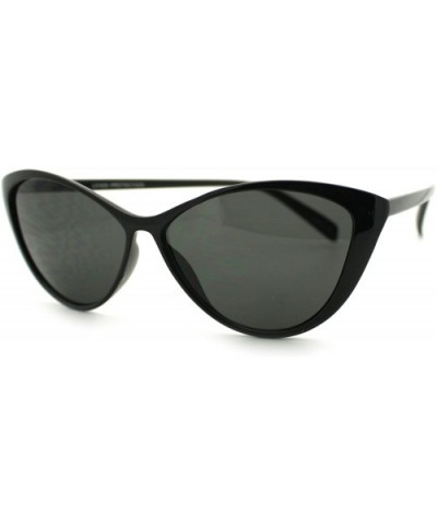 Womens Vogue Chic Thin Plastic Mod Goth Clean Cat Eye Sunglasses - Black - C011PWJFAXR $7.00 Cat Eye